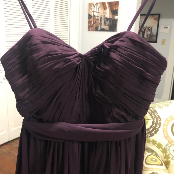 Purple Strapless Bridesmaid Dress - Picture 2 of 8